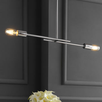 Turing 30.5" Adjustable Metal LED Linear Pendant - JONATHAN Y